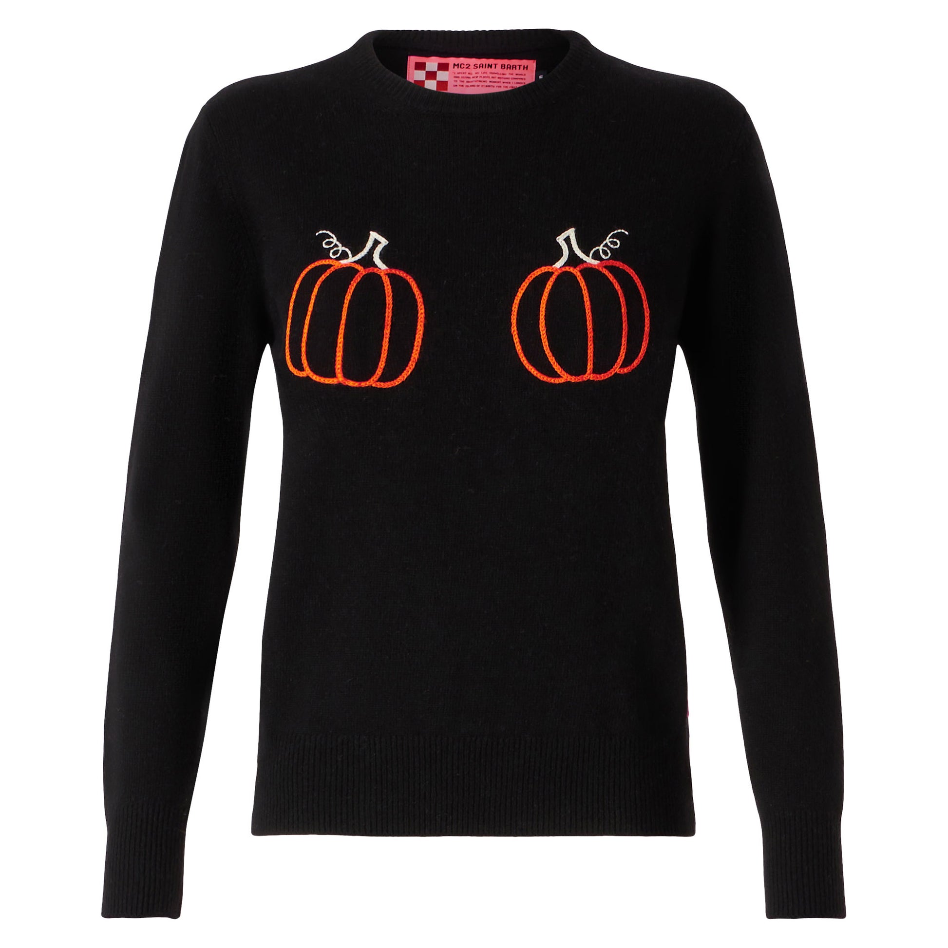Woman sweater with pumpkins embroidery - MC2 Saint Barth