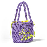 Rope violet crochet shoulder bag