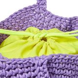 Rope violet crochet shoulder bag