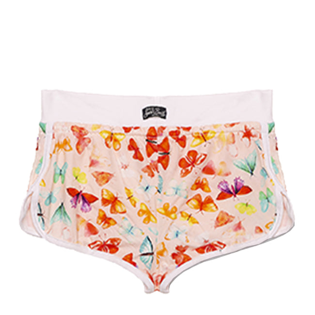 Coco beach shorts with buttrfly print