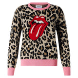 Woman brushed sweater with animalier print | THE ROLLING STONES® SPECIAL EDITION