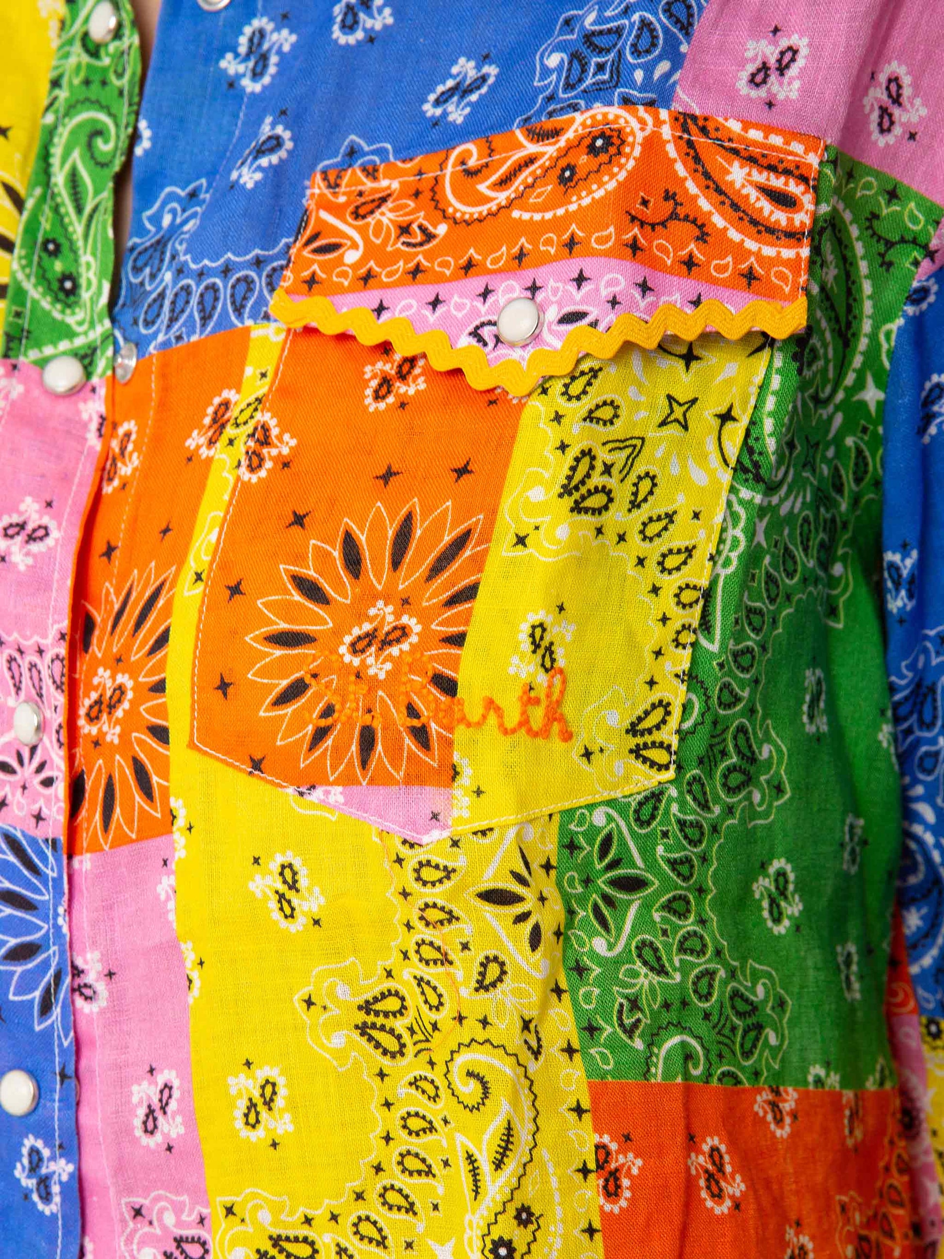 Multicolour bandanna print linen shirt - MC2 Saint Barth