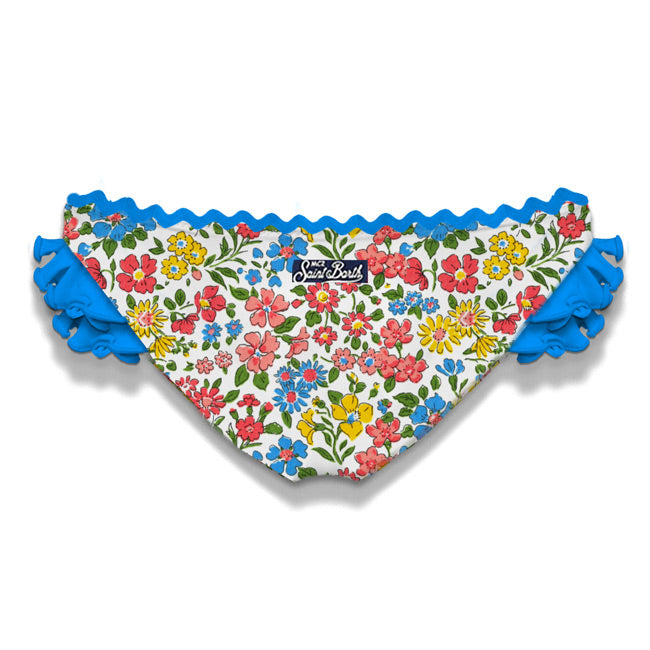 Slip da bagno da bambina con volant stampa fiori | EDIZIONE SPECIALE LIBERTY