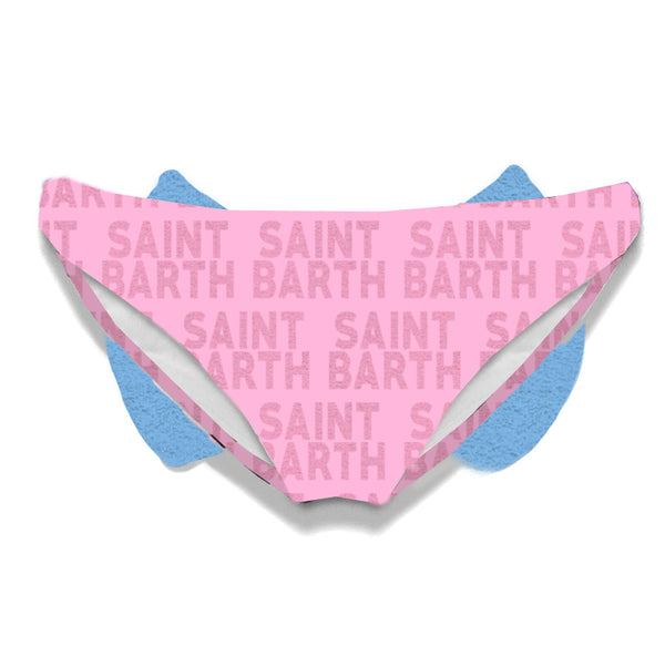 Girl pink terry swim briefs