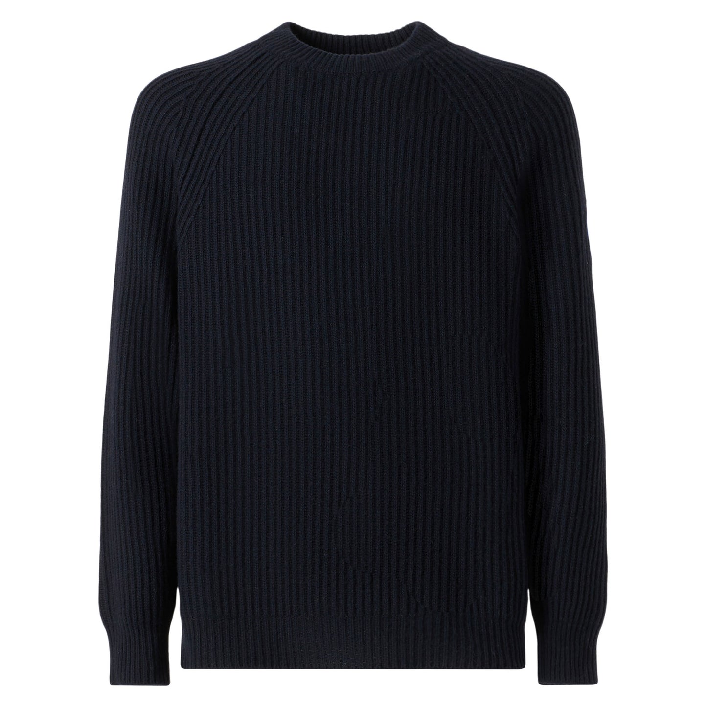 Gerippter blauer Pullover