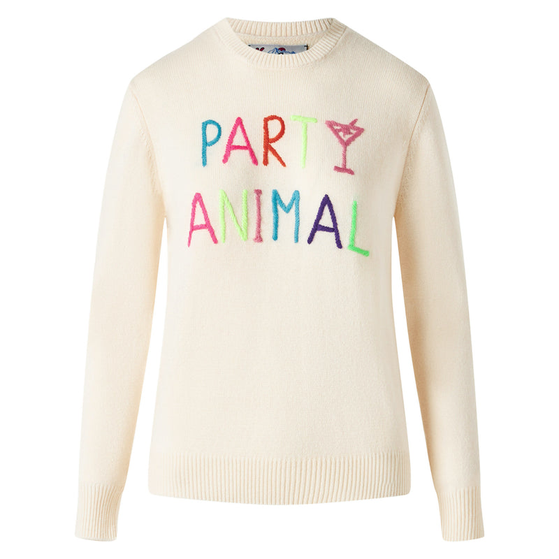 Damenpullover mit Party-Animal-Stickerei | NIKI DJ SONDEREDITION