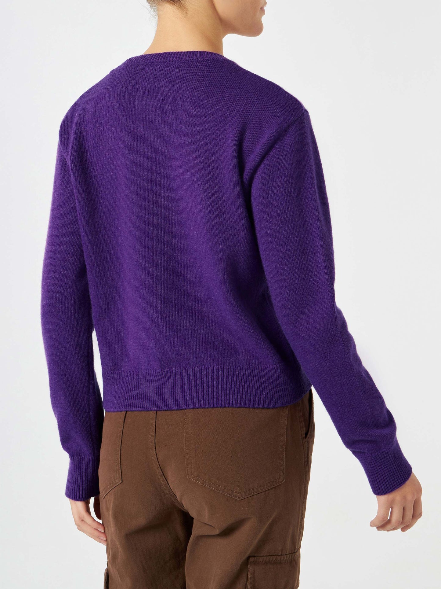 Woman purple cropped sweater - MC2 Saint Barth