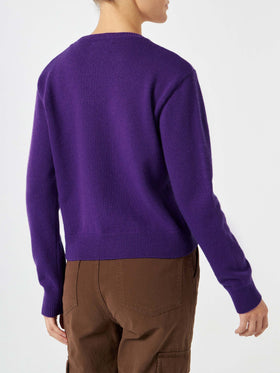 Woman purple cropped sweater - MC2 Saint Barth