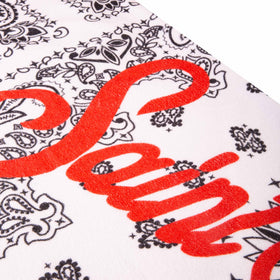 Telo mare con stampa bandana bianca