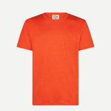 Man orange linen jersey t-shirt