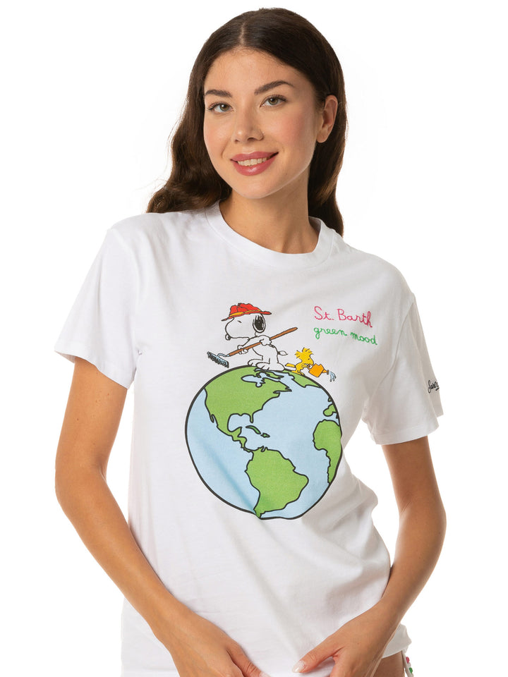 Damen-T-Shirt aus Baumwolle mit Snoopy-Aufdruck | SNOOPY – PEANUTS™ SONDEREDITION