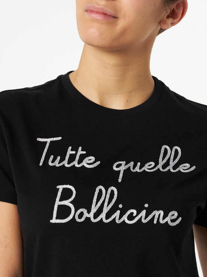 Woman t-shirt with Tutte quelle Bollicine lettering - MC2 Saint Barth