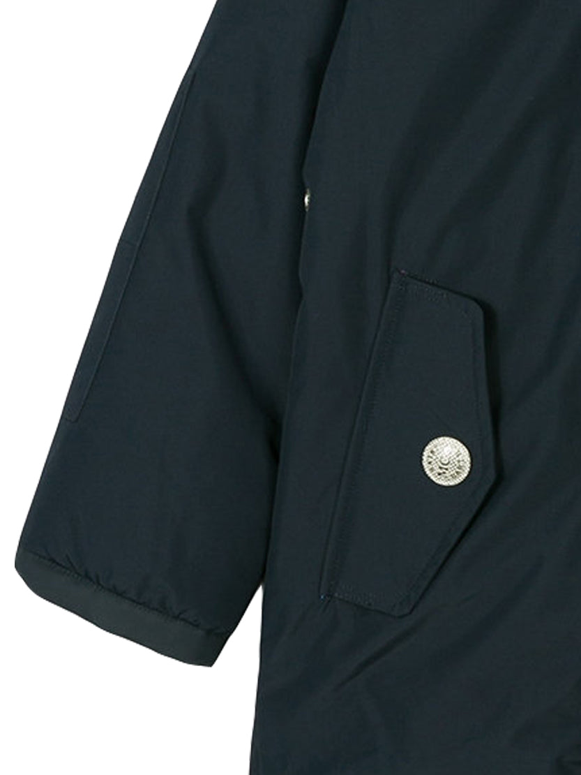 Boy hooded blue parka jacket Voyager Jr - MC2 Saint Barth