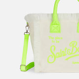 Colette-Handtasche aus weißem Frottee mit Saint Barth-Logo