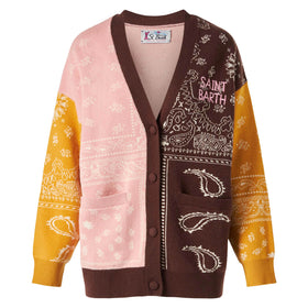 Cardigan da donna con stampa bandana