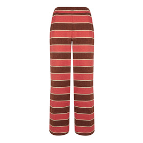 Pantaloni a palazzo in maglia multicolore