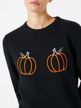 Woman sweater with pumpkins embroidery - MC2 Saint Barth
