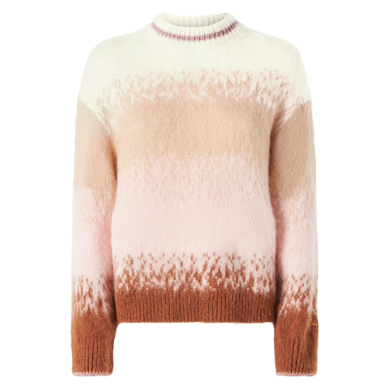 Brushed knit sweater with lurex details