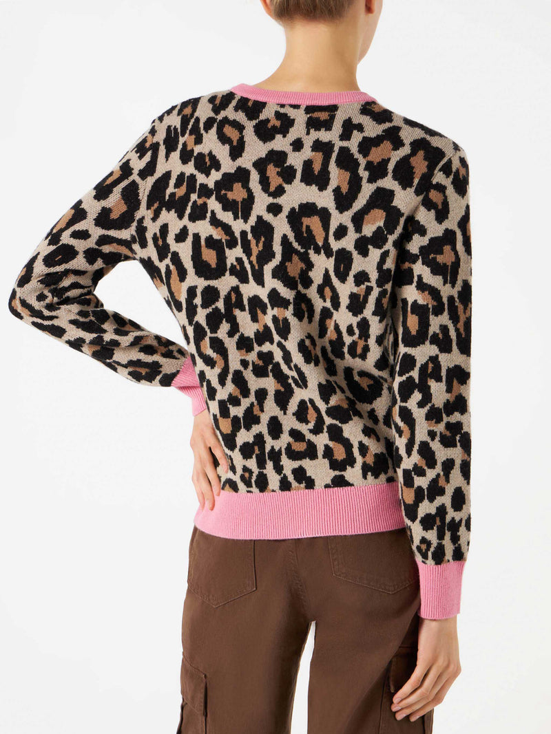 Woman brushed sweater with animalier print | THE ROLLING STONES® SPECIAL EDITION