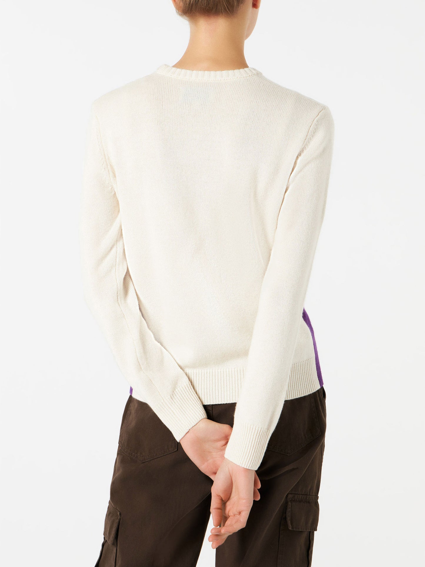 Woman crewneck sweater with St.Moritz - MC2 Saint Barth