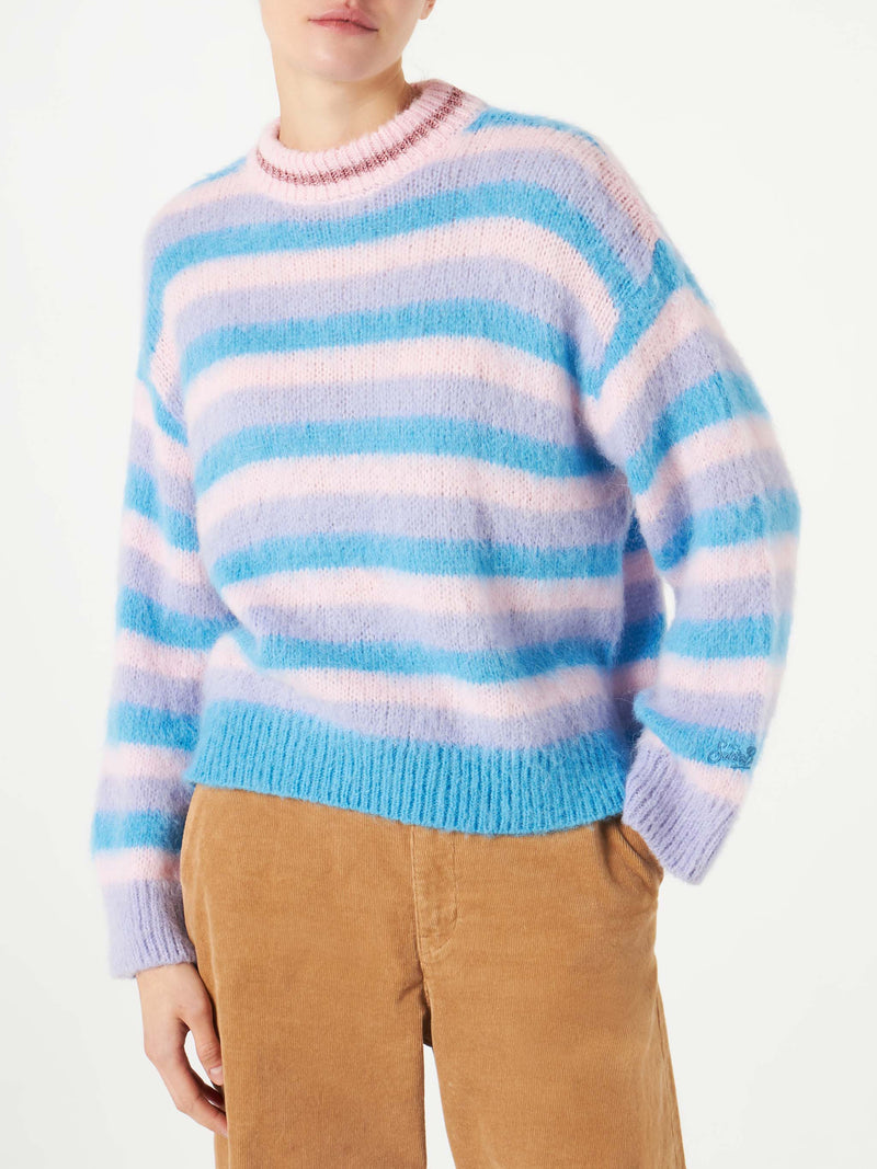 Brushed knit sweater with lurex details