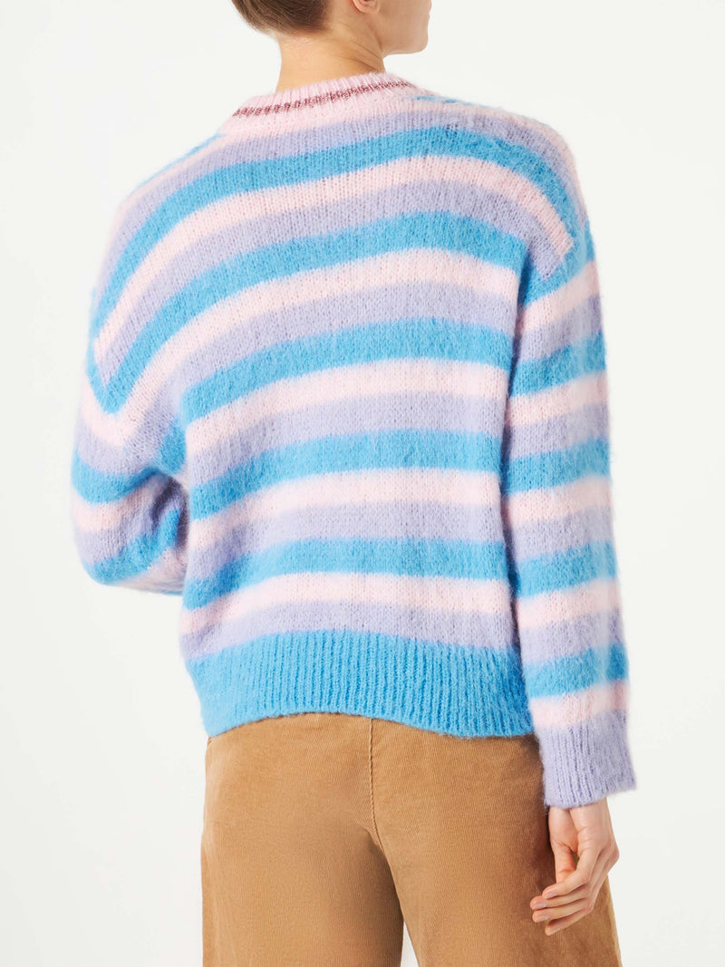 Brushed knit sweater with lurex details