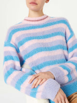 Brushed knit sweater with lurex details