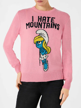 Woman pink sweater I hate Mountains Smurfette | ©PEYO SPECIAL EDITION