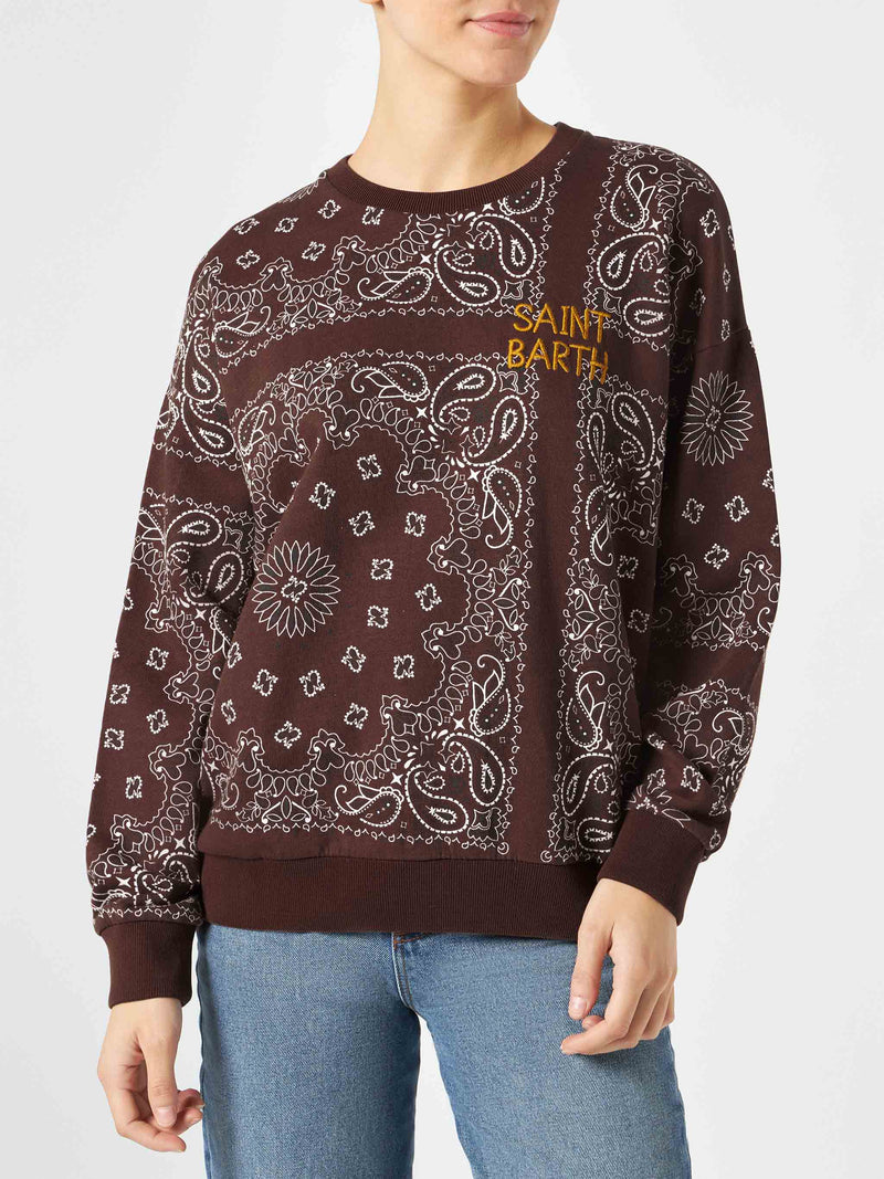 Damen-Sweatshirt mit Bandana-Print