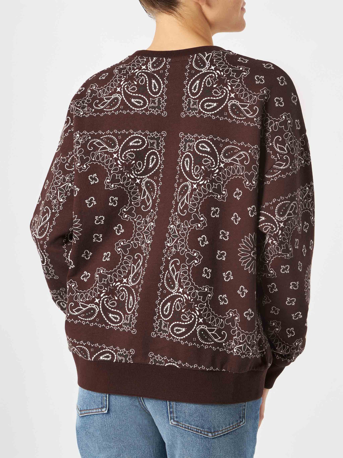 Woman sweatshirt Stardust with bandanna print