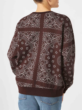 Woman sweatshirt Stardust with bandanna print