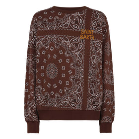 Woman sweatshirt Stardust with bandanna print