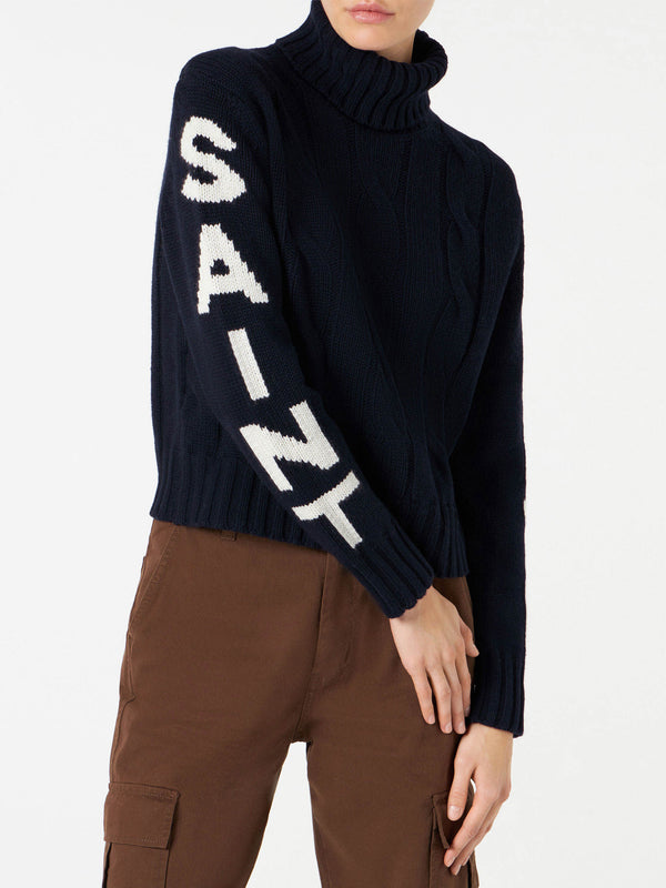 Turtleneck braided sweater Saint Barth